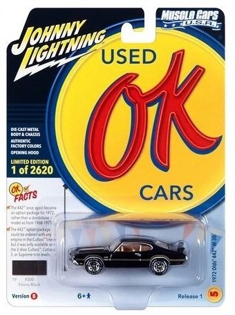 JLMC032B-E - 1972 OLDSMOBILE 442 W-30 Schwarz aus der MUSCLE CARS Serie 2023, Blisterverpackung - 1