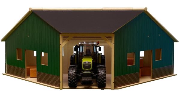 KID610339 - Landwirtschaftsschuppen mit den Abmessungen 100 x 38 x 38 cm; der ohne Traktor verkauft wird - 1