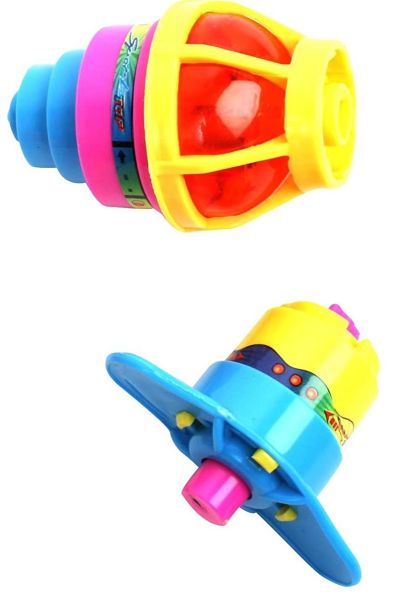 LPB25864 - Kugelkreisel mit Werfer - 10 cm - Zufällige Farbe - 1