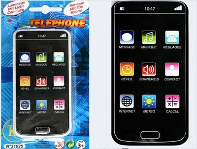 LPB31025 - Kunststoff-Smartphone mit Ton und Licht - 19 cm - Zufälliges Modell - 1