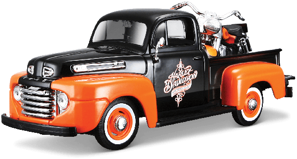 MST32180 - Ford F-1 Pickup mit Harley-Davidson Motorrad von 1948 - 1