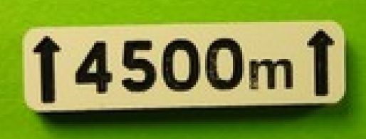 MCD-030 - Beschilderungsschild über 4500 m – als Bausatz - 1