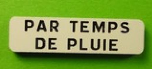 MCD-042 - Warnschild Bei Regenwetter - Als Bausatz - 1