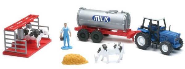 NEW04005B - Farmbox mit Figur; Traktor; Panzer; Kühen und Zubehör - 1