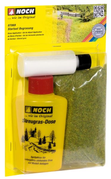 NOC07069 - Vegetations-Starter-Set mit Kleber und 2;5 mm weidegrüner Beflockung - 1