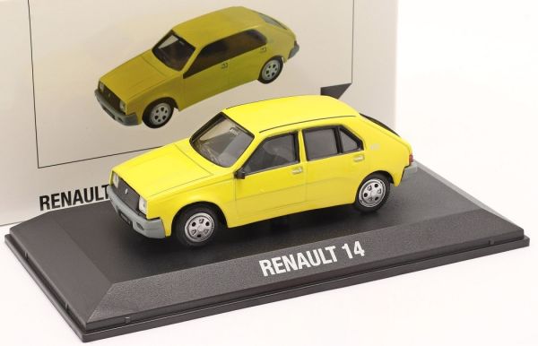 NOREV75930 - RENAULT R14 1976 GTL Phase I Yellow Box Hersteller - 1