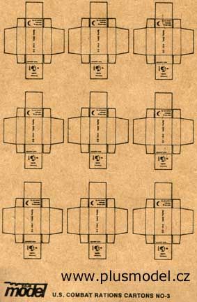 PLS011 - 9 Miniaturboxen der US Army zum Zusammenbauen für Dioramen Maße einer Box 1;3 x 0;4 x 0;8 cm - 1