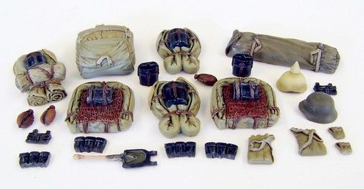PLS4046 - Packung mit deutschen Soldaten von 14/18 Miniatur zum Bemalen für Diorama 25 Stück - 1