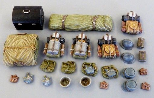 PLS4052 - Paket französischer Soldaten 14/18 Miniatur zum Bemalen für Diorama 25 Stück - 1