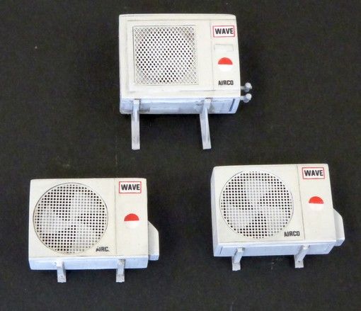 PLS491 - 3 Miniatur-Klimaanlagen zum Zusammenbauen und Bemalen - 1
