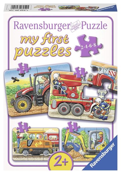 RAV069545 - 4 Puzzles - 2;4;6;8 Teile - Fahrzeuge - 1