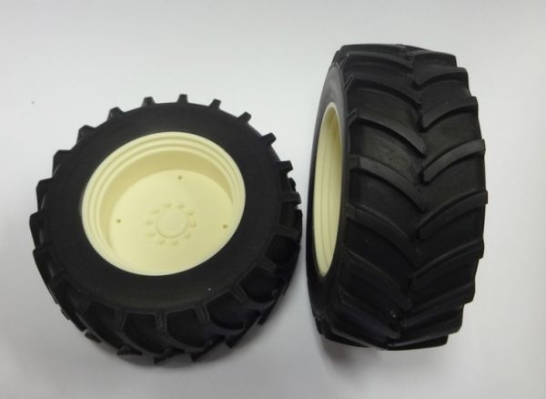 ART04272B - 2x Traktor Hinterrad weiß 61mm - 1