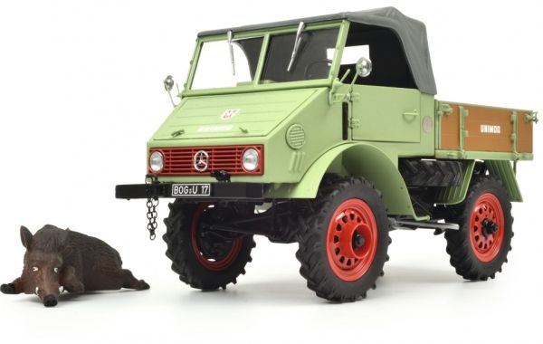 SCH147 - MERCEDES BENZ UNIMOG U401 Pritsche mit 1 Keiler - 1
