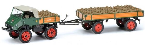 SCH3130 - MERCEDES BENZ UNIMOG U401 mit Anhänger und Kartoffelladung - 1