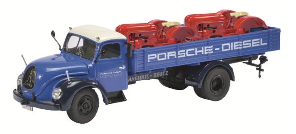 SCH3167 - MAGIRUS S6500 4x2 Pritschentransporter mit zwei PORSCHE Diesel-Zugmaschinen - 1