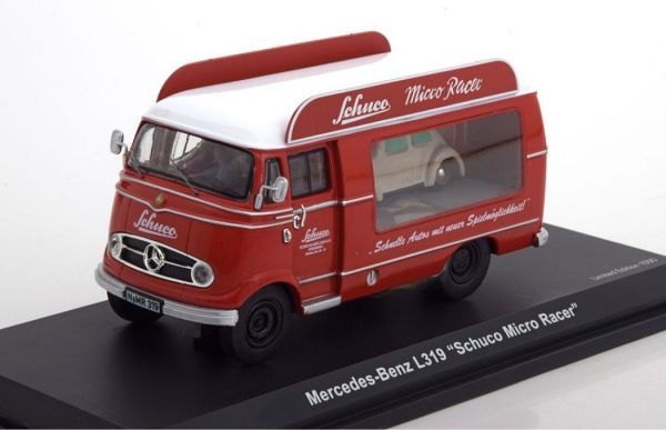 SCH5901 - MERCEDES BENZ L319 Promotion Car SCHUCO Micro Racer mit VOLKSWAGEN Beetle Piccolo - 1