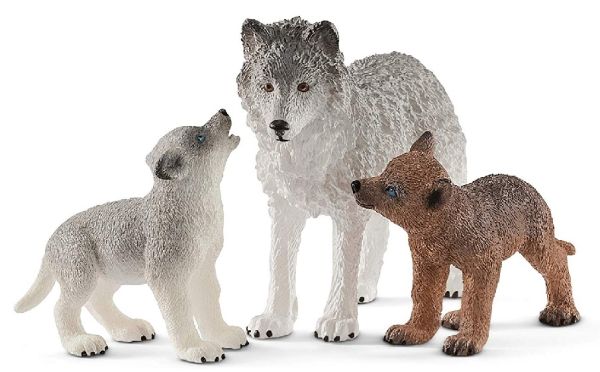 SHL42472 - Mama Wolf mit Jungen - 1