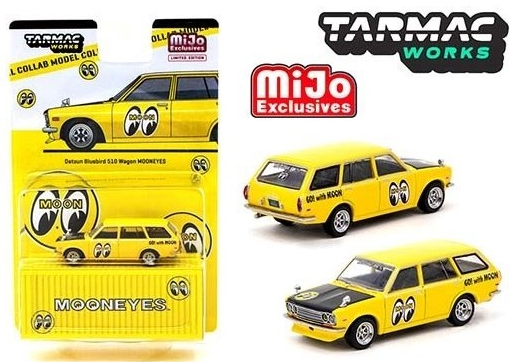 T64G-026-ME2 - DATSUN Bluebird 510 Wagon Mooneyes gelb und schwarz - 1