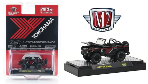 M2M-31500MJS35 - FORD Bronco Yokohama 1971 schwarz und rot - 1