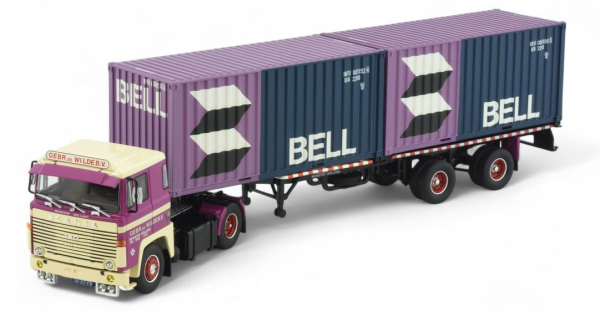 TEK86897 - SCANIA 140 4x2 mit Containertür 2x 20 Fuß 2 Achsen DE WILDE - 1