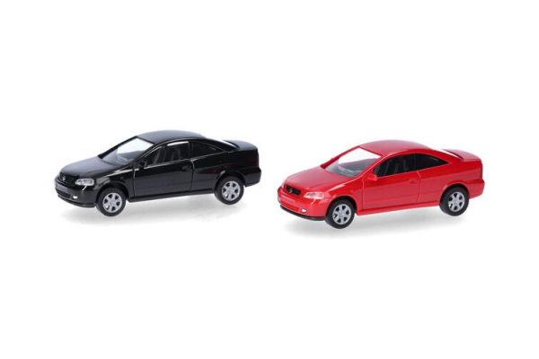 HER014106 - OPEL Coupé schwarz und rot – 2 Teile zum Zusammenbauen - 1