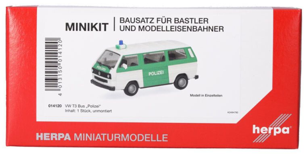 HER014120 - VOLKSWAGEN T3 Polizei – 1 Teil zum Zusammenbauen - 1