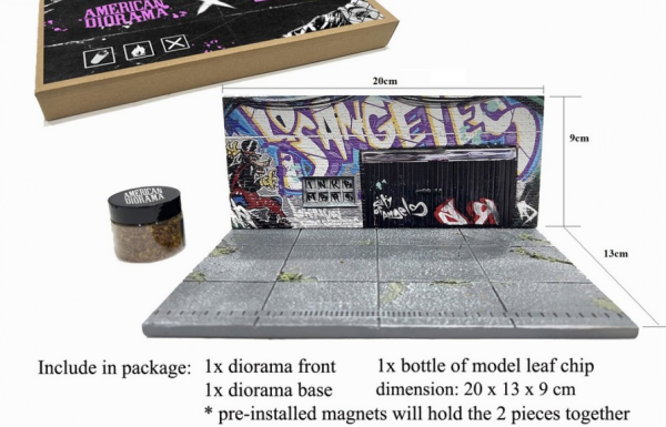 AD-2424 - Diorama Street Art La Graffiti 2024 – Autos und Figuren nicht im Lieferumfang enthalten - 1