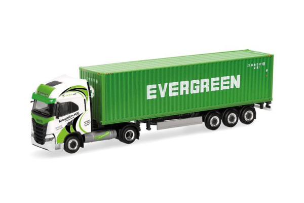 HER319942 - IVECO S-Way LNG 4x2 3-Achs-Containertransporter mit 40-Fuß-Container EVERGREEN - 1