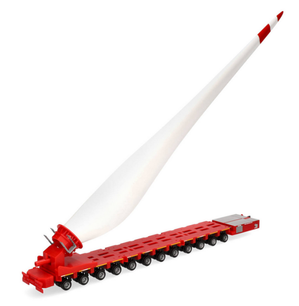 HER320054 - GOLDHOFER FTV 300 12-Achs mit Windradflügel MAMMOET - 1