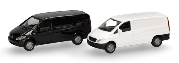 HER014243 - MERCEDES BENZ Vito W639 2003 weiß und schwarz – 2 Teile zum Zusammenbauen - 1