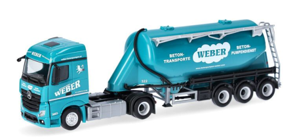 HER320351 - MERCEDES BENZ Actros 2018 4x2 mit 3-Achs-Siloauflieger WEBER - 1