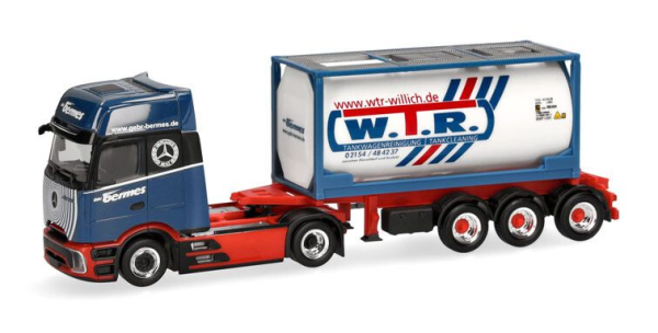 HER320443 - MERCEDES BENZ Actros L 4x2 mit 20-Fuß-Container-Auflieger 3-Achs BERMES - 1