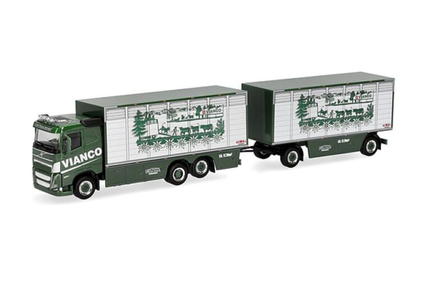 HER320832 - VOLVO FH FD 6x2 Viehtransporter mit 1+1-Achs-Anhänger von VIANCO - 1