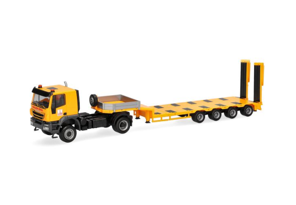 HER320948 - IVECO Trakker 4x2 mit 4-Achs-Maschinentransporter von GOLLER BOGL - 1