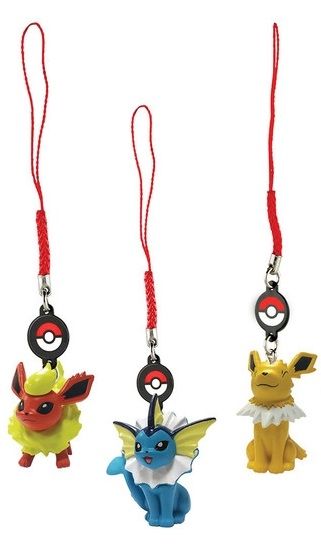 T19512N-03 - Packung mit 3 POKEMON-Schlüsselanhängern – PYROLI; VOLTALI und AQUALI - 1
