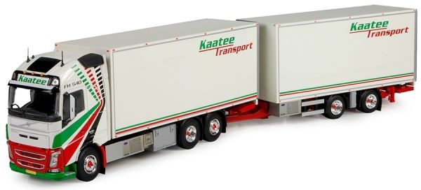 TEK73896 - VOLVO FH04 6x2 starrer Kofferträger und Kaatee Transportanhänger - 1