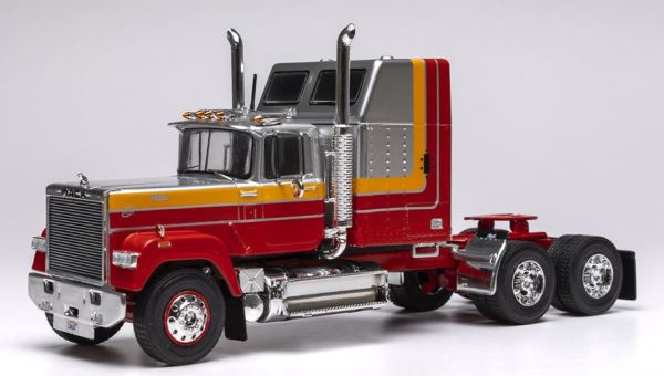 IXOTR227.22 - Mack Superliner Magnum 6x4 1985 Metallic-Grau und Rot - 1