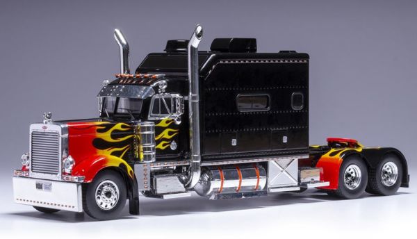 IXO-U43TR002 - Peterbilt 379 6x4 2002 Custom Schwarz mit Flammen – USA EDITION - 1