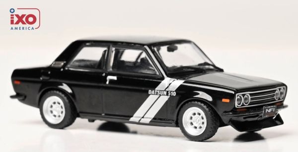 IXO-U64RDC005-JC - Datsun 510, Baujahr 1971, Schwarz/Silber, Blisterverpackung - 1