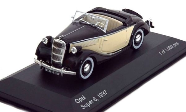 WBX104 - OPEL Super 6 1937 Cabriolet schwarz beige Türen - 1