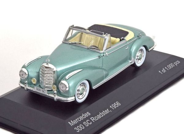 WBX115 - MERCEDES BENZ 300 (W186) SC Roadster Cabriolet 1956 metallic grün - 1