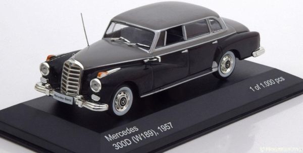 WBX186 - MERCEDES BENZ 300D (W189) 1957 schwarz und grau - 1