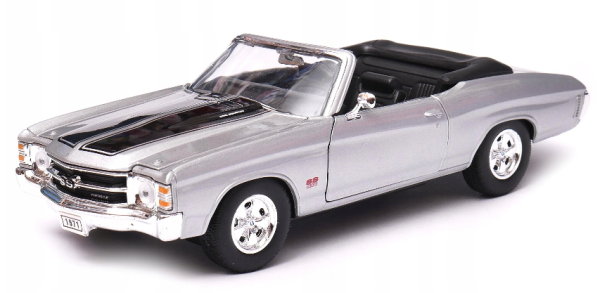 WEL22089WA - CHEVROLET Corvette SS 454 1971 offenes Cabrio grau mit schwarzen Streifen - 1