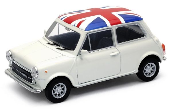 WEL22496UK-W - MINI COOPER 1300 weiß mit englischer Flagge auf dem Dach - 1