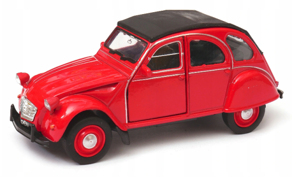 WEL2CVSANSBOITEB - CITROEN 2CV rotes Friktionsmodell wird ohne Karton verkauft - 1