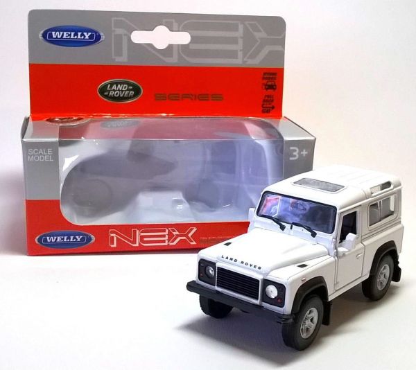 WELLR49720W - LAND ROVER Defender weißes Reibungsauto - 1