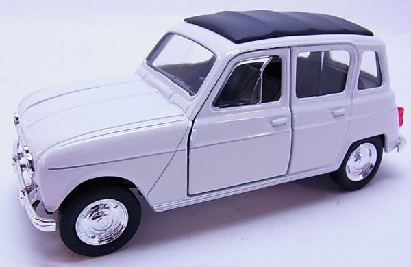 WELRE49720WH - RENAULT 4L 1961 weißes Reibungsmodell - 1