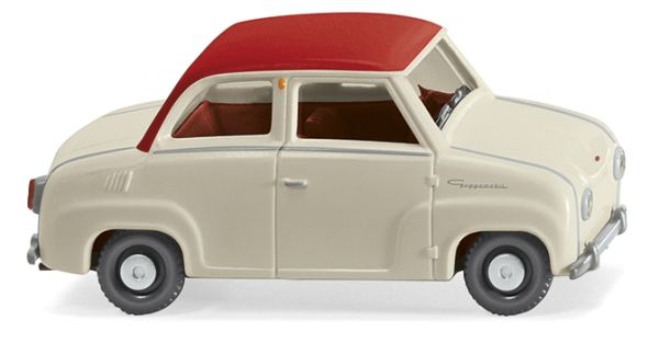 WIK018403 - Glas Goggomobil Rot und Weiß - 1