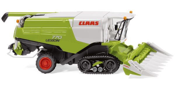 WIK038913 - CLAAS Lexion 770TT Harvester mit Maisschneider auf Gleis - 1
