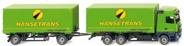 WIK057311 - MERCEDES BENZ Actros 6x4 Kofferträger mit Hansetrans 2-Achs-Kofferanhänger - 1